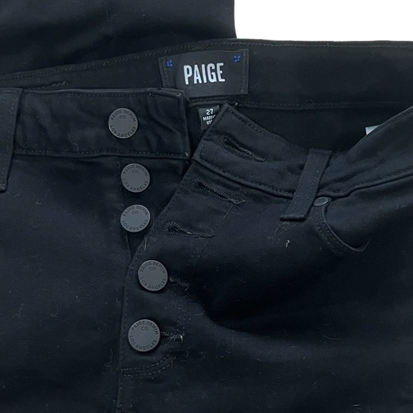 PAIGE Black Button Fly Hoxton Ankle Peg Jeans Size 27 Women’s - Picture 5 of 7